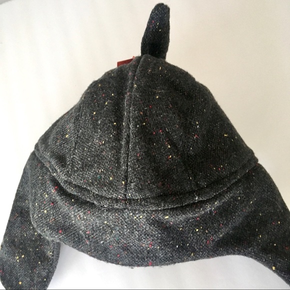 CAT & JACK child's Shark Tweed Trapper Hat OS - Picture 7 of 13